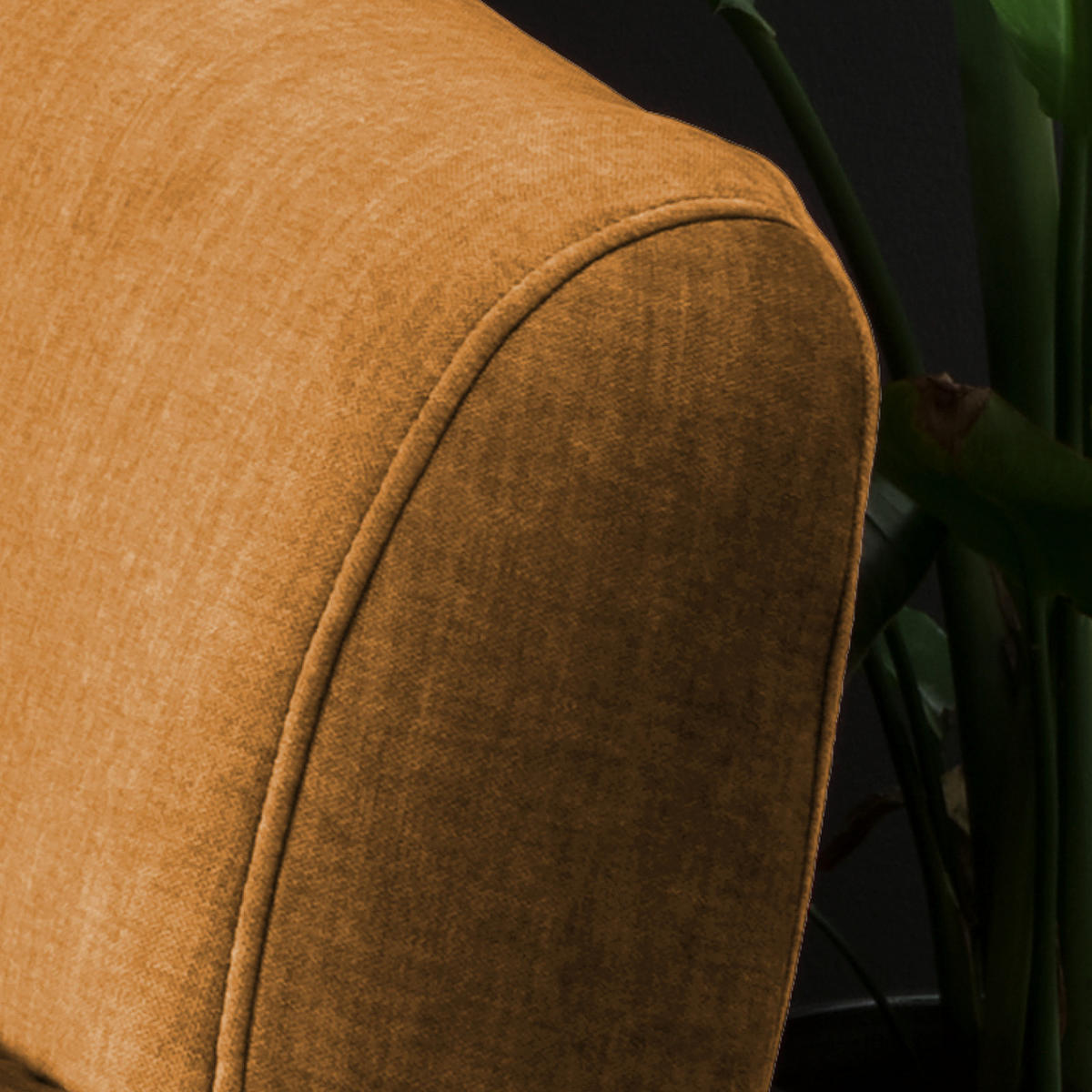 2,5-SITZER in Velours Gelb  - Gelb/Buchefarben, Modern, Holz/Textil (196/94/103cm) - Livetastic