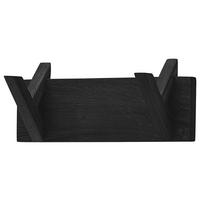 HAKENLEISTE  in Eiche massiv Schwarz  - Schwarz, Basics, Holz (30/13/12cm)