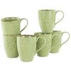KAFFEEBECHERSET 6-teilig  - Grün, Trend, Keramik (300ml) - Creatable