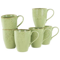 SET KAFFEMUGGAR 6 delar  - grön, Trend, keramik (300ml) - Creatable