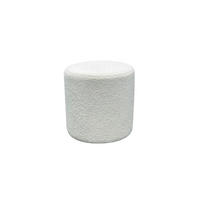 POUF Teddystoff Uni Weiß  - Weiß, Trend, Holzwerkstoff/Textil (35/35cm) - Novel
