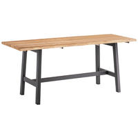 GARTENTISCH 220/80/92 cm Metall, Holz rechteckig  - Anthrazit/Teakfarben, Design, Holz/Metall (220/80/92cm)