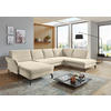 WOHNLANDSCHAFT in Velours Creme, Naturfarben  - Creme/Schwarz, Design, Textil/Metall (179/335/220cm) - Beldomo System