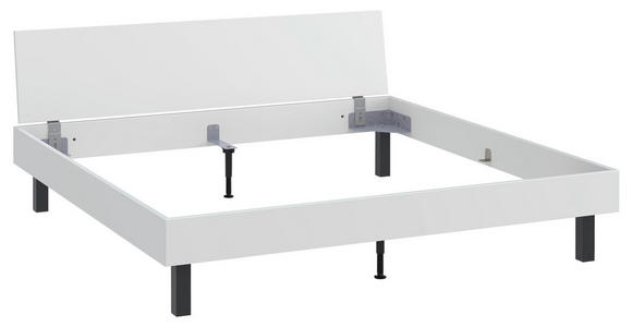 BETT 200/200 cm  in Weiß  - Schwarz/Weiß, Design, Holzwerkstoff/Metall (200/200cm) - Xora