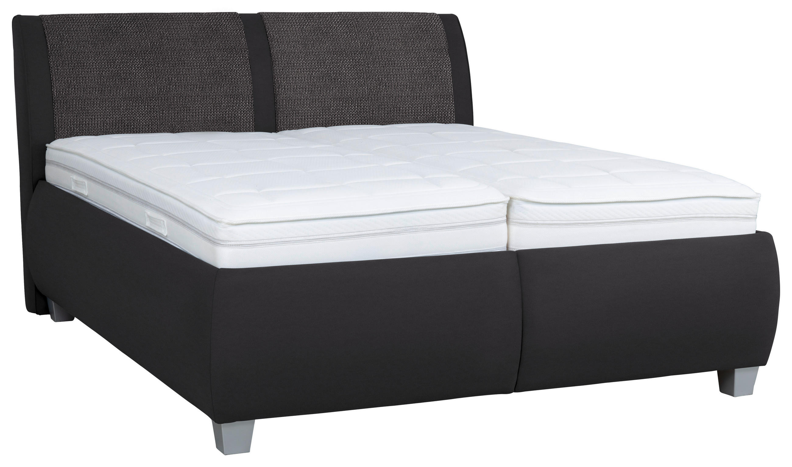 POLSTERBETT Matratze, Lattenrost, Bettkasten Anthrazit 160/200 cm  - Anthrazit/Silberfarben, Design, Holzwerkstoff/Kunststoff (160/200cm) - Beldomo - Sleep