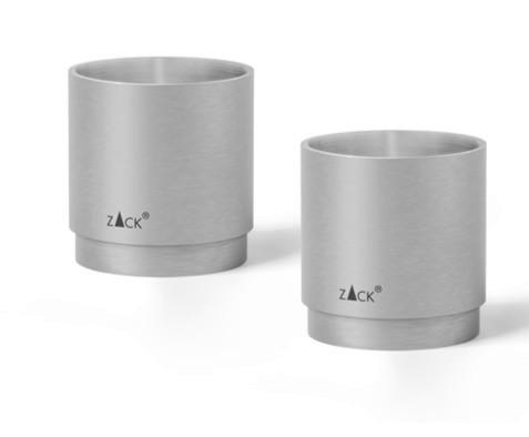 EIERBECHERSET Metall 2-teilig  - Edelstahlfarben, KONVENTIONELL, Metall (4,5/4,6cm) - Zack