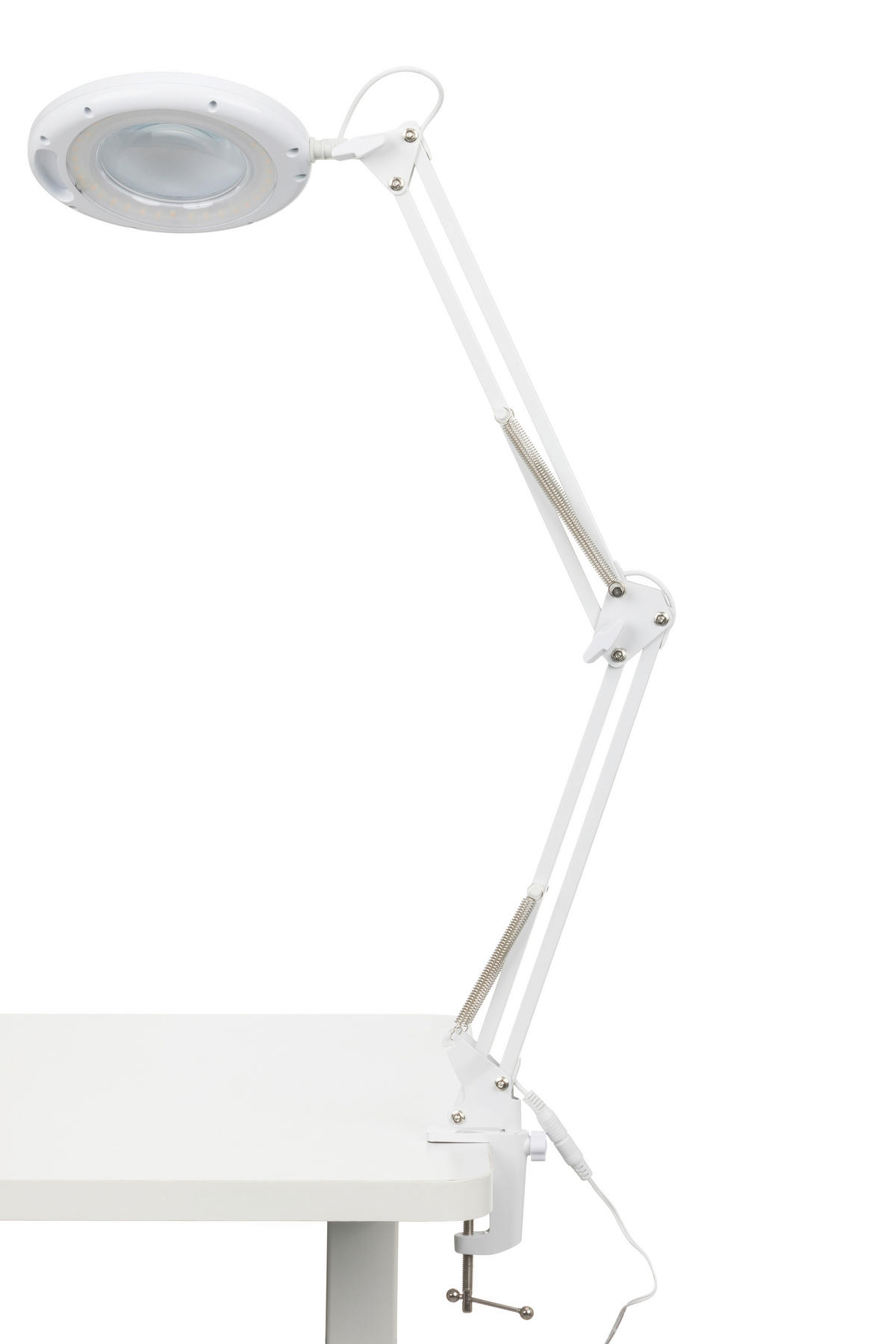 LAMPA NA PÍSACÍ STÔL, 60/15,8/33 cm - biela, Basics, kov/plast (60/15,8/33cm) - Novel