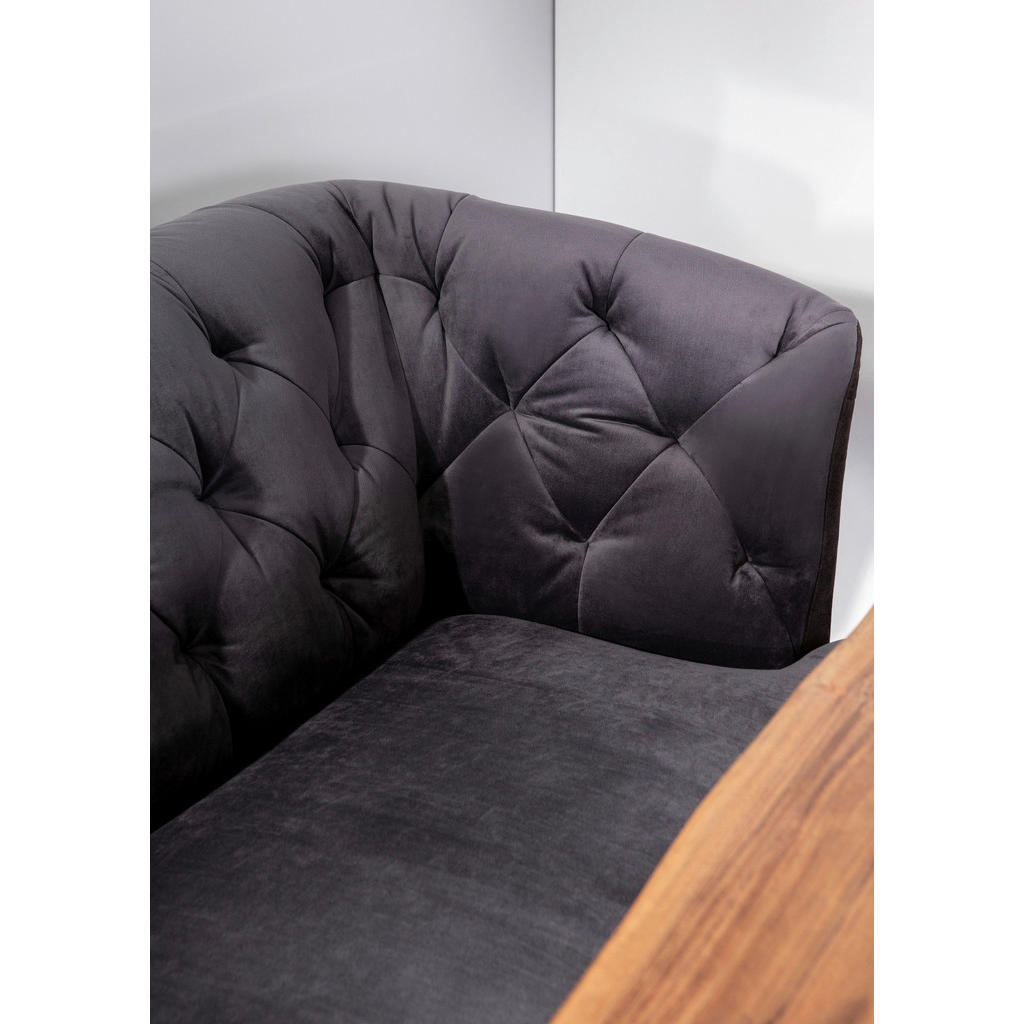 Thumbnail - Livetastic 2,5-Sitzer, Dunkelgrau, Textil, Uni, 190x83x70 cm, Made in EU, Rücken echt, Wohnzimmer, Sofas & Couches, Sofa...