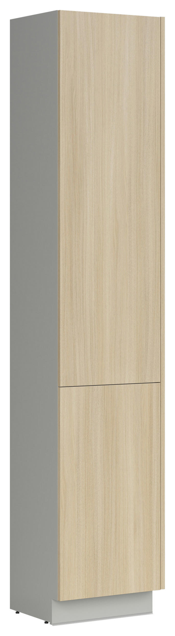 KÜCHENBLOCK 345 cm   in Grau, Eichefarben  - Eichefarben/Schwarz, Basics, Holzwerkstoff/Kunststoff (345cm) - Visiona