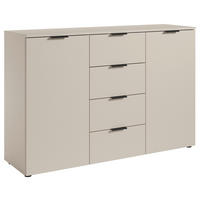 KOMODA S VRATIMA - kašmir/crna, Osnovno, pločasti materijal/plastika (135/90/40cm) - Xora