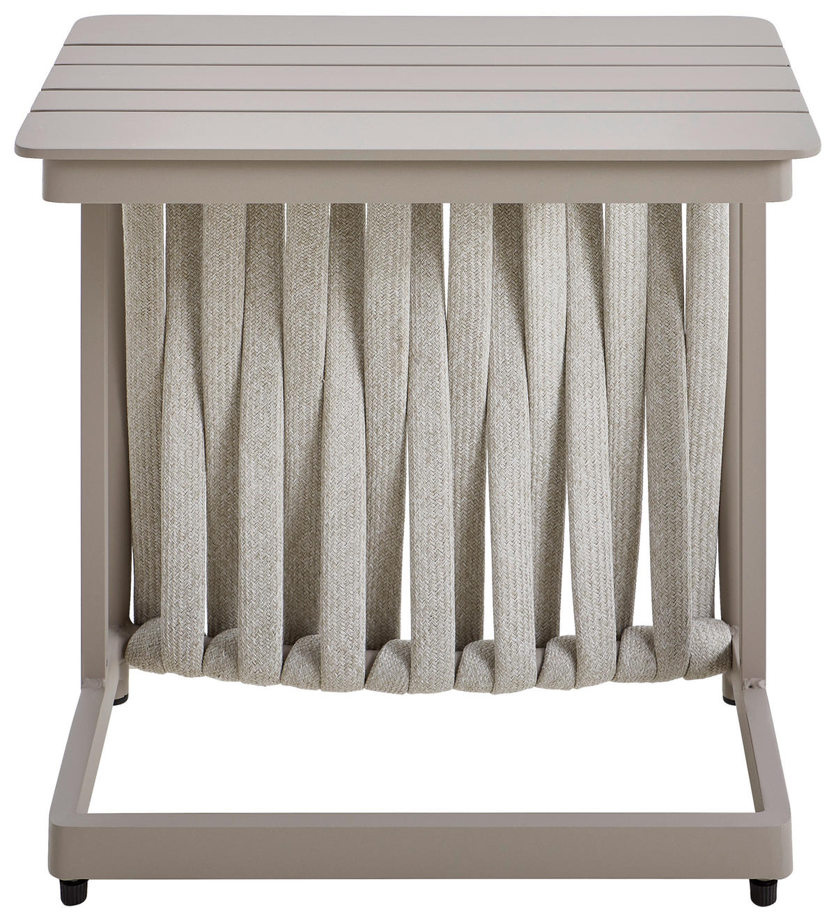 GARTENBEISTELLTISCH 39/39/59 cm Metall, Textil  - Beige/Hellgrau, Design, Textil/Metall (39/39/59cm) - Amatio