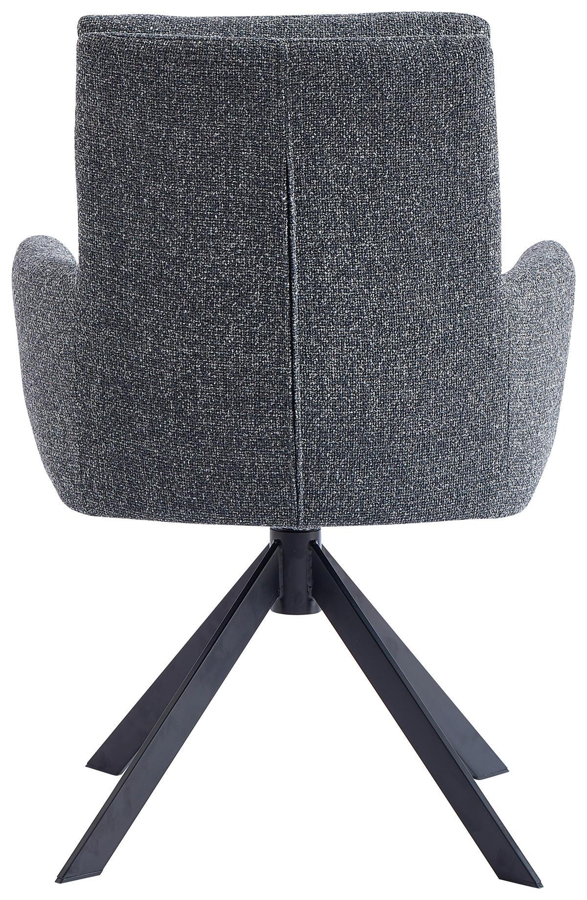 ARMLEHNSTUHL  in Eisen Webstoff  - Anthrazit/Schwarz, Design, Textil/Metall (60,5/67/88cm) - Novel