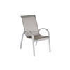 GARTENSTUHL Aluminium Braun, Silberfarben  - Silberfarben/Braun, KONVENTIONELL, Textil/Metall (56/97/76cm) - Gardenson