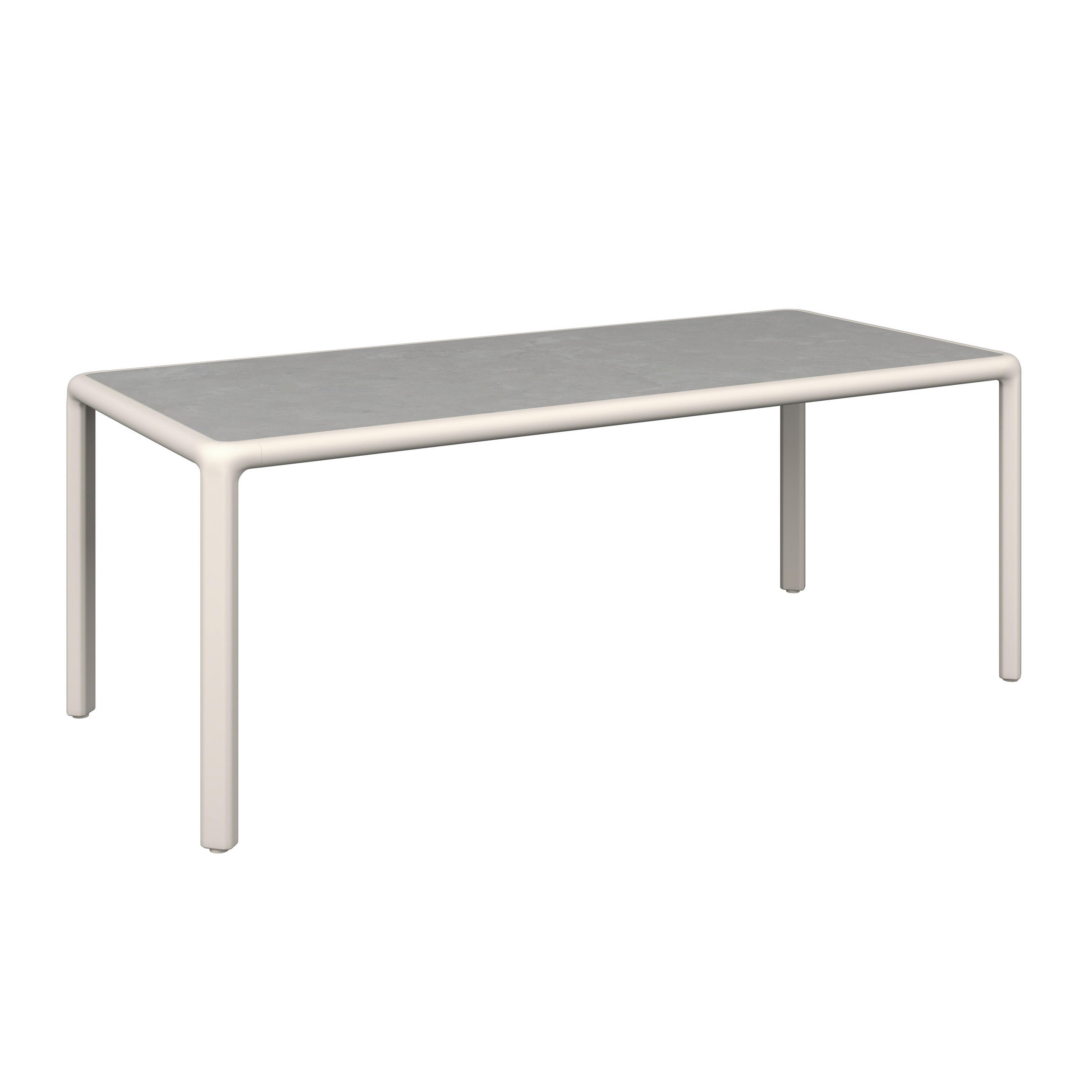 GARTENTISCH 201/91/75 cm Metall, Stein rechteckig  - Beige, Design, Stein/Metall (201/91/75cm) - Ambia Garden