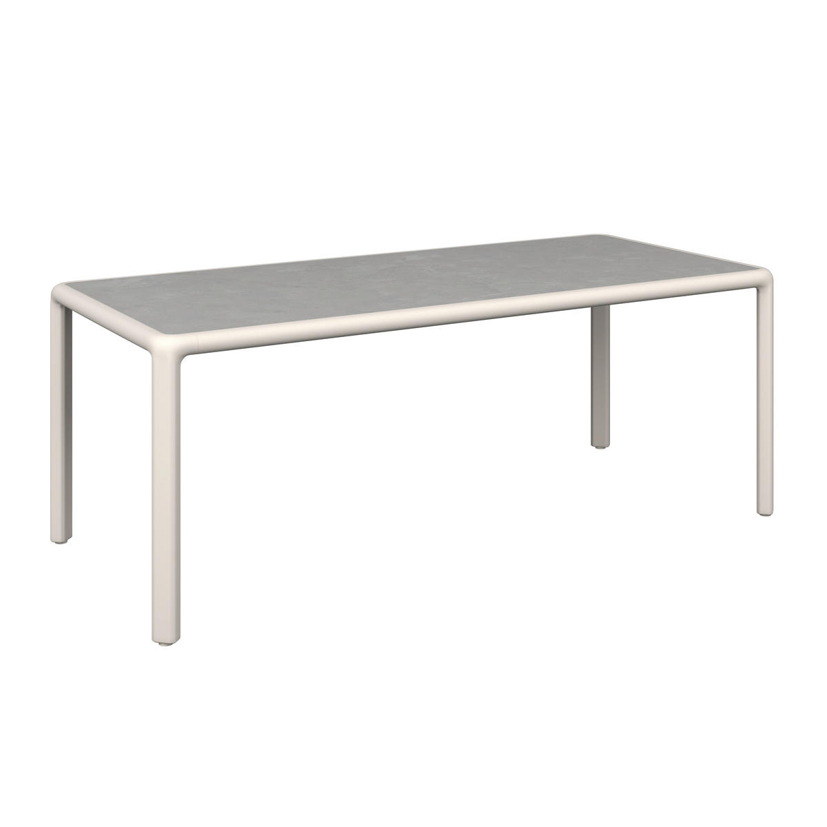 GARTENTISCH 201/91/75 cm Metall, Stein rechteckig  - Beige, Design, Stein/Metall (201/91/75cm) - Ambia Garden