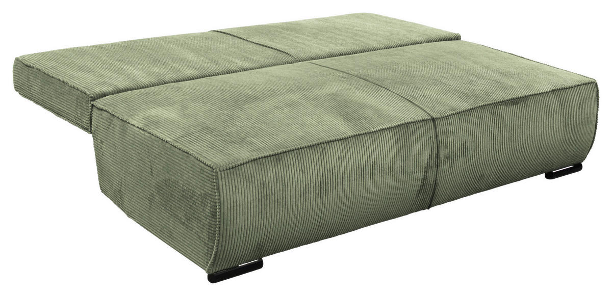 SCHLAFSOFA in Struktur Mintgrün  - Schwarz/Mintgrün, Design, Kunststoff/Textil (202/90/99cm) - MID.YOU