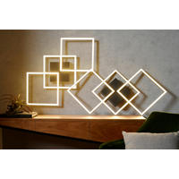 Plafonieră Cu Led 3,2 W    75,5/37/6 cm  - culoare nichel, Trend, plastic/metal (75,5/37/6cm) - Novel