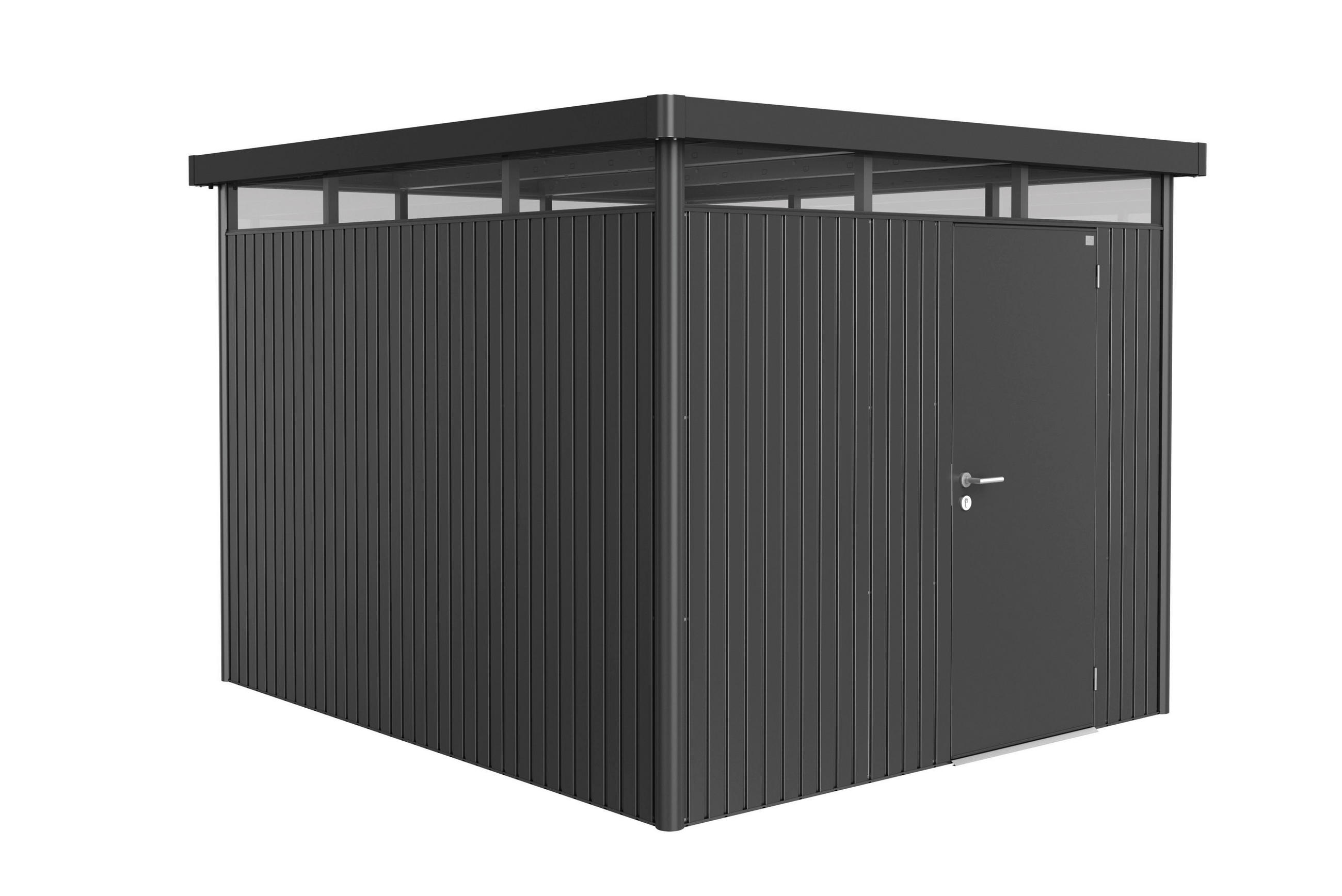 GERÄTEHAUS 275/222/315 cm  - Dunkelgrau, Basics, Metall (275/222/315cm) - Biohort