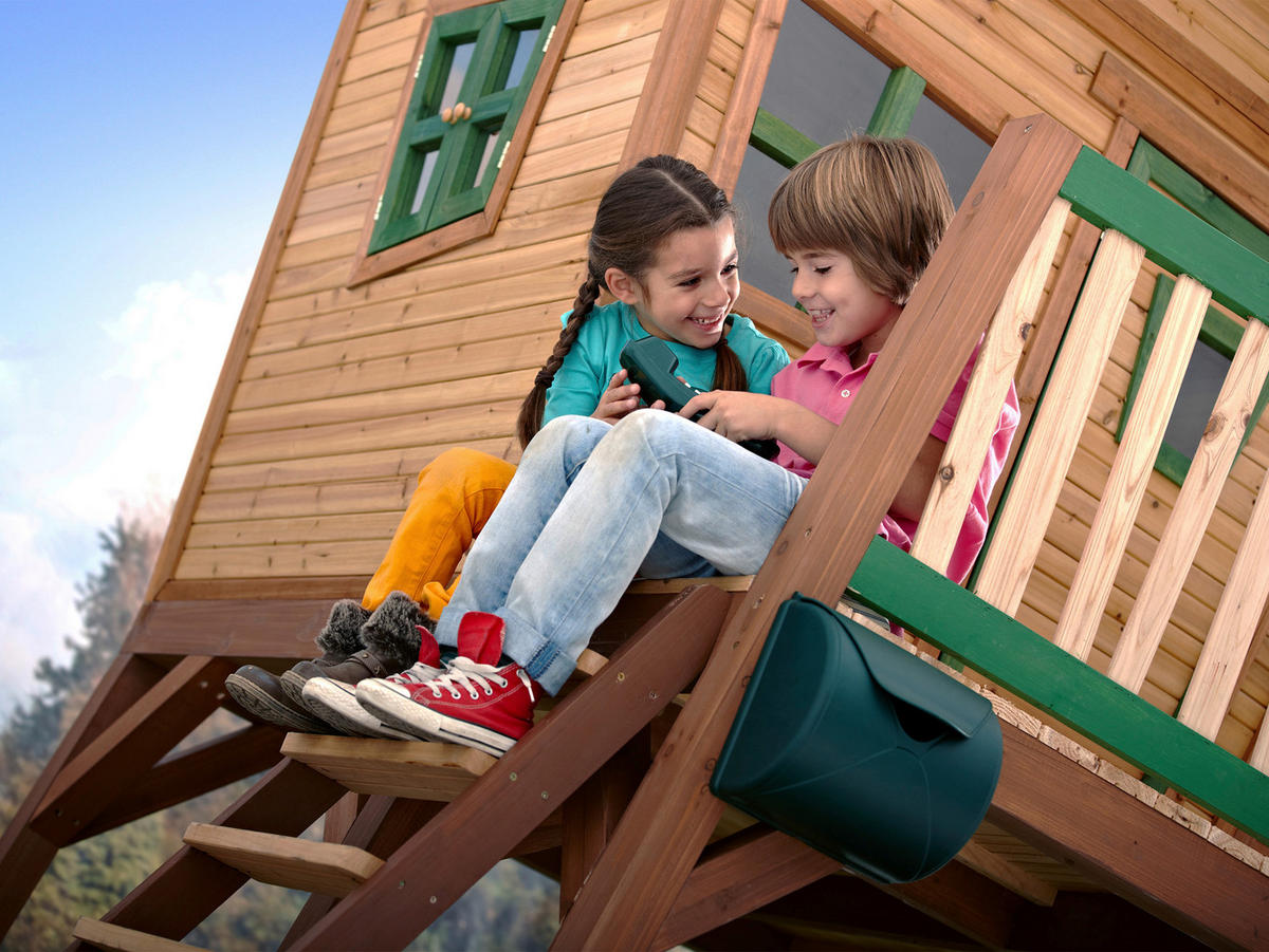 SPIELTURM 432/288/193 cm  - Braun/Weiß, KONVENTIONELL, Holz (432/288/193cm) - Ambia Garden