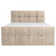 BOXBETT 180/200 cm  in Taupe  - Taupe/Chromfarben, Design, Holz/Holzwerkstoff (180/200cm) - Esposa