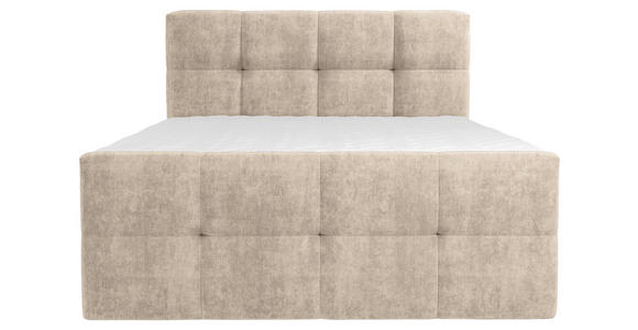 BOXBETT 180/200 cm in Taupe - Taupe/Chromfarben, Design, Holz/Holzwerkstoff (180/200cm) - Esposa