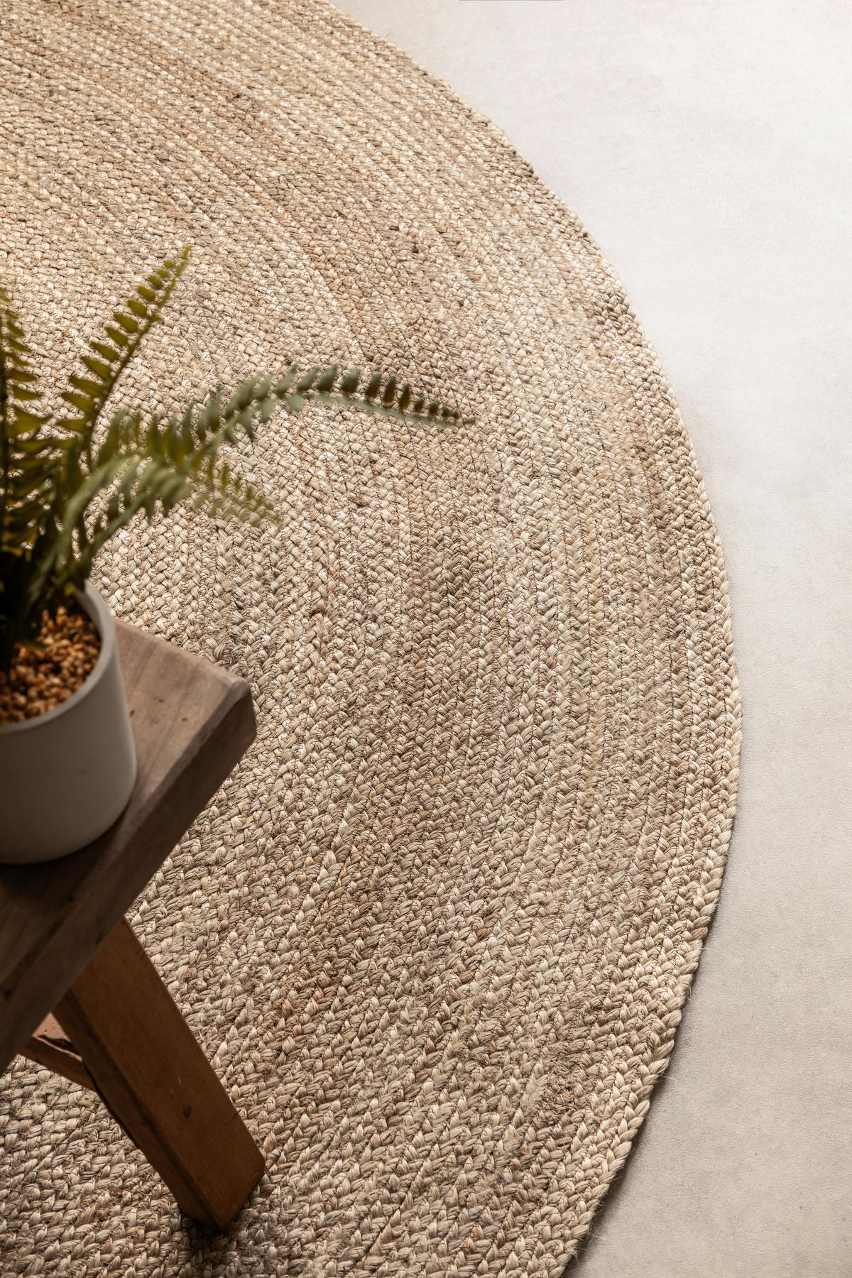 JUTETEPPICH 100 cm Jute Braided Greige  - Greige, Design, Textil (100cm)