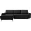 ECKSOFA in Chenille Anthrazit  160/248 cm  - Anthrazit/Alufarben, Design, Textil (160/248cm) - Sedda