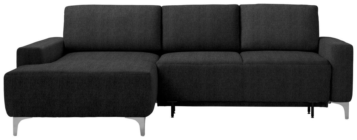 ECKSOFA in Chenille Anthrazit  160/248 cm  - Anthrazit/Alufarben, Design, Textil (160/248cm) - Sedda