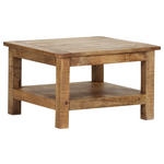 COUCHTISCH Mangoholz massiv 70/70/45 cm quadratisch Naturfarben, Schwarz  - Schwarz/Naturfarben, KONVENTIONELL, Holz/Metall (70/70/45cm) - Landscape