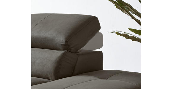 ECKSOFA in Lederlook Anthrazit 282/226 cm - Anthrazit/Schwarz, Natur, Holz/Textil (282/226cm) - Novel