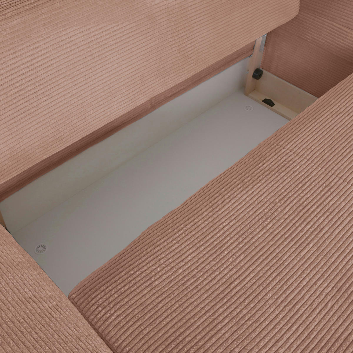 BÄDDSOFFA i manchester gammelrosa  - kromfärg/gammelrosa, Design, textil/plast (176/81/98cm) - MID.YOU