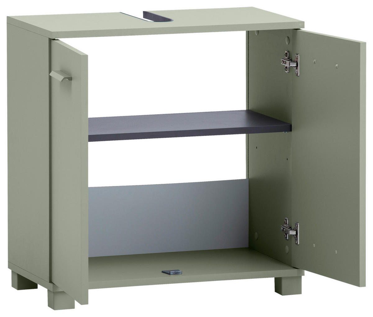 WASCHBECKENUNTERSCHRANK 59,8/62,4/32,6 cm  - Grün, MODERN, Holzwerkstoff/Kunststoff (59,8/62,4/32,6cm) - MID.YOU