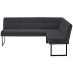 ECKBANK 213/155 cm  in Dunkelblau  - Schwarz/Dunkelblau, Design, Textil/Metall (213/155cm) - Novel