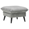 HOCKER Velours Grau  - Schwarz/Grau, Design, Holz/Textil (63/44/63cm) - Carryhome