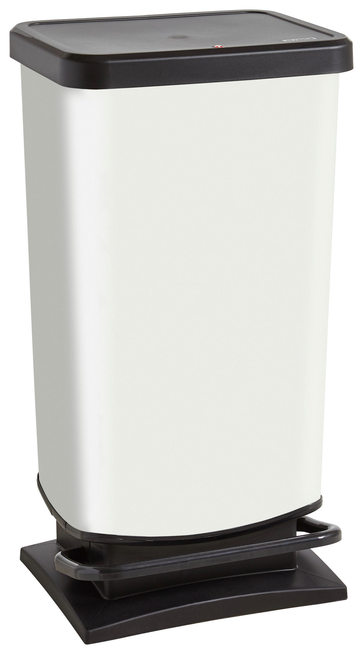 SZEMETESVÖDÖR 40 l - ezüst/fekete, Basics, műanyag (35,3/29,5/67,6cm) - Rotho