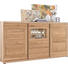 HIGHBOARD Wildeiche massiv geölt Eichefarben - Eichefarben, Design, Glas/Holz (200/126/43cm) - Venjakob