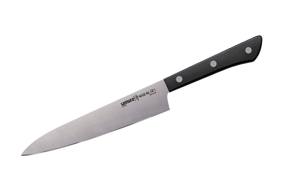 UNIVERZALNI NOŽ  Harakiri 26/3/1.5 cm           nerđajući čelik - boja nerđajućeg čelika/crna, Osnovno, metal/plastika (26/3/1.5cm) - Samura