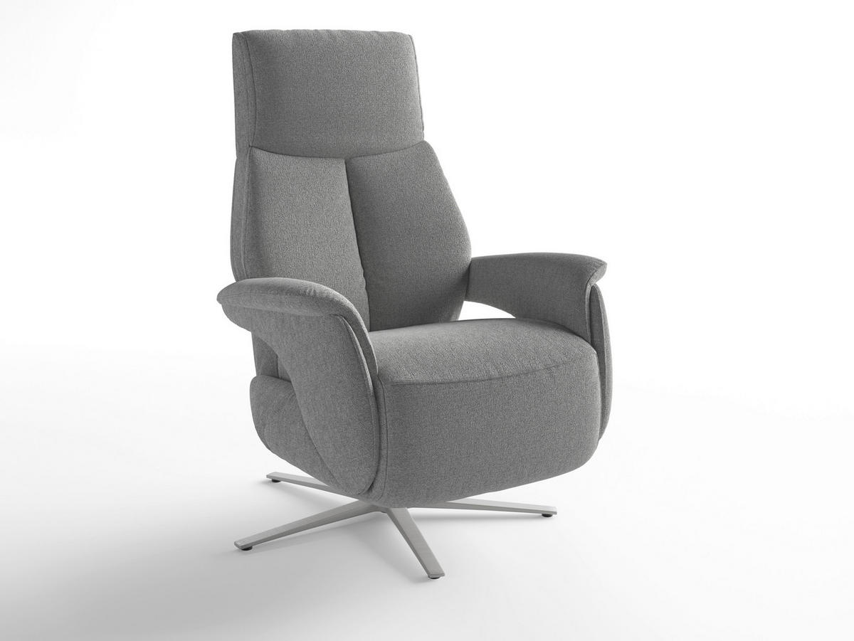 RELAXSESSEL in Textil Anthrazit  - Anthrazit/Silberfarben, Basics, Textil/Metall (75/110/85cm) - Sit & More