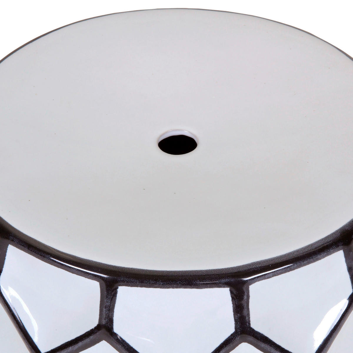 ODKLÁDACÍ STOLEK, černá, bílá - bílá/černá, Design, keramika (33/33/45cm) - Landscape