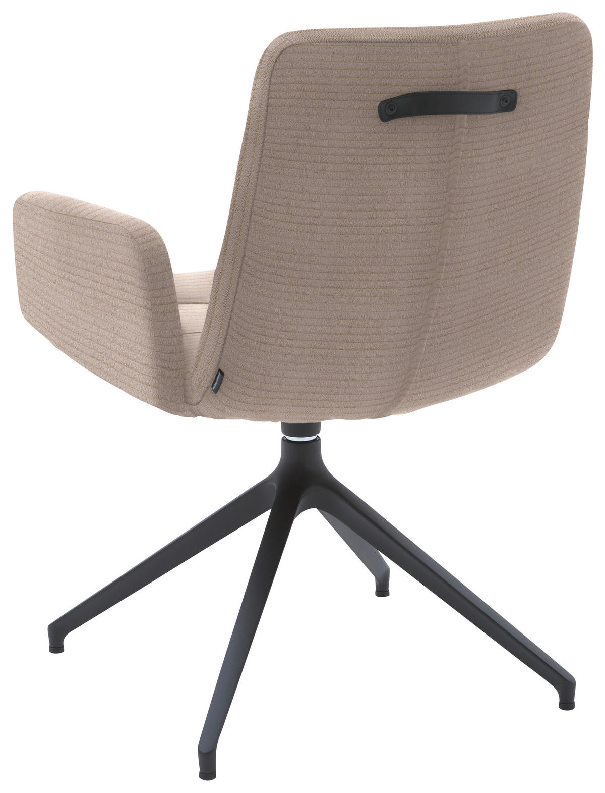 ARMLEHNSTUHL  in Cord  - Taupe/Schwarz, Design, Textil/Metall (61/88/66cm) - Dieter Knoll