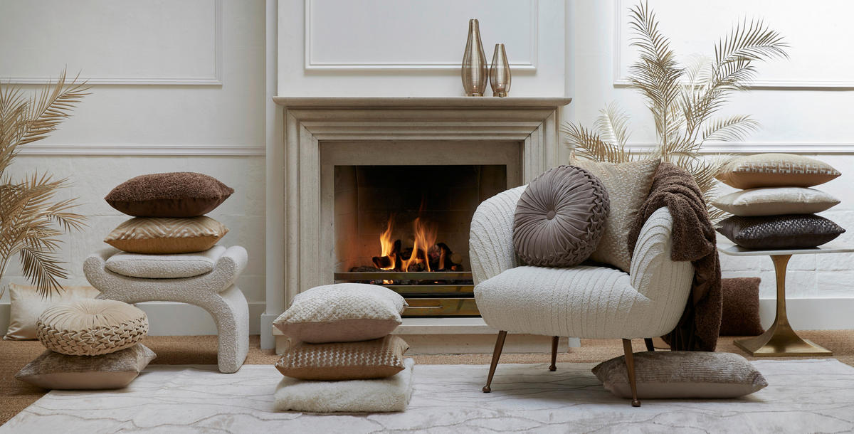 ZIERKISSEN LINA 45/45 cm  - Braun, LIFESTYLE, Textil (45/45cm) - Light & Living