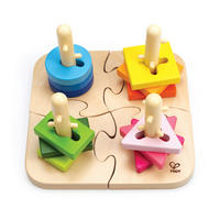 PUZZLE - Multicolor, Basics, Holz/Holzwerkstoff (19,7/19,7/11,6cm) - Hape