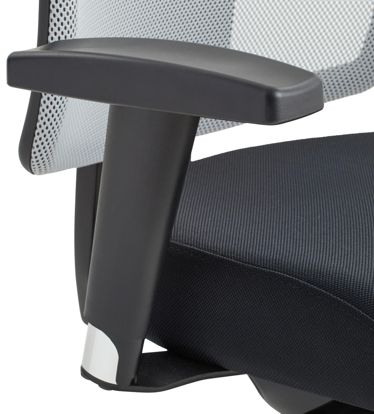 DREHSTUHL Flachgewebe Grau, Schwarz  - Schwarz/Grau, Design, Kunststoff/Textil (48/113-118/42-47cm) - Topstar