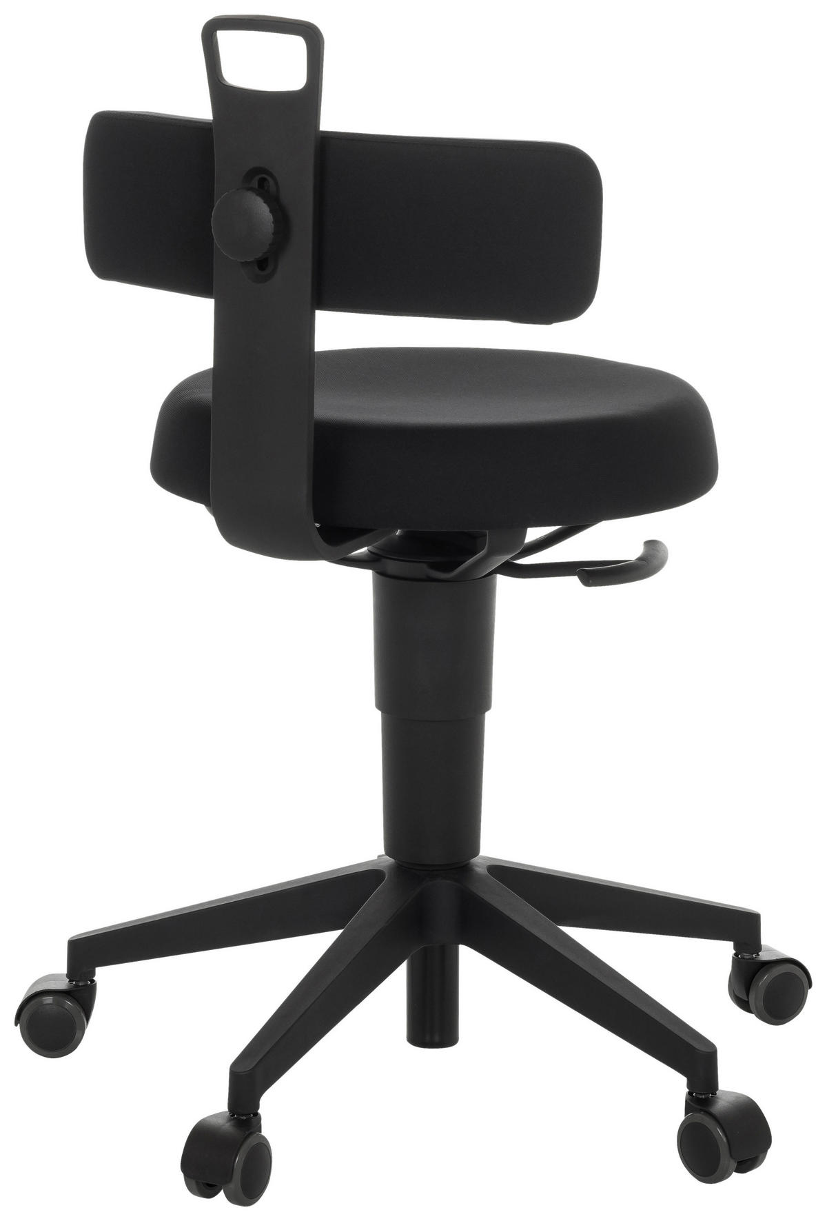 BÜROHOCKER 40/74-86/46 cm  - Schwarz, Basics, Kunststoff/Textil (40/74-86/46cm) - MID.YOU