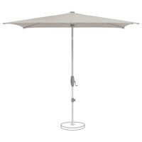 SONNENSCHIRM Hellgrau  - Silberfarben/Hellgrau, KONVENTIONELL, Textil/Metall (250/200cm) - Suncomfort by Glatz