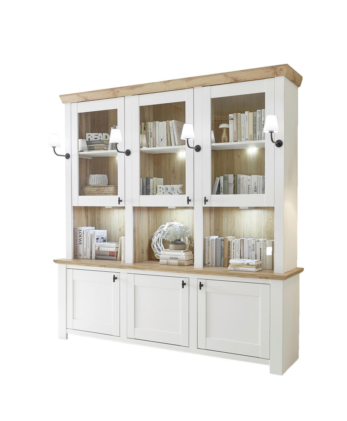 MEHRZWECKSCHRANK 198/206/45 cm  in Eichefarben, Pinienfarben  - Eichefarben/Eiche Wotan, Design, Holzwerkstoff/Metall (198/206/45cm) - MID.YOU