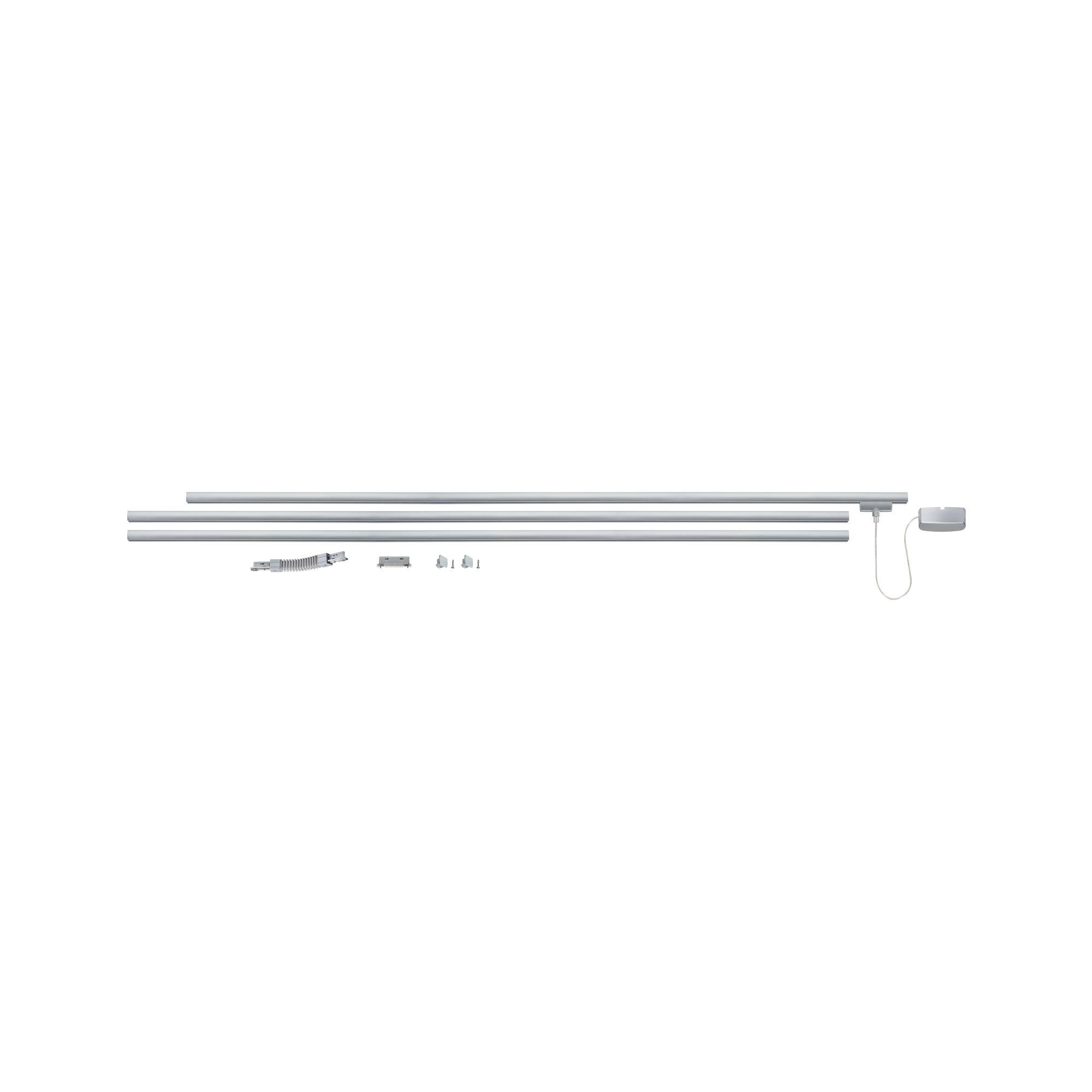SCHIENENSYSTEM BASISSYSTEM - Chromfarben, Design, Metall (310cm) - Paulmann