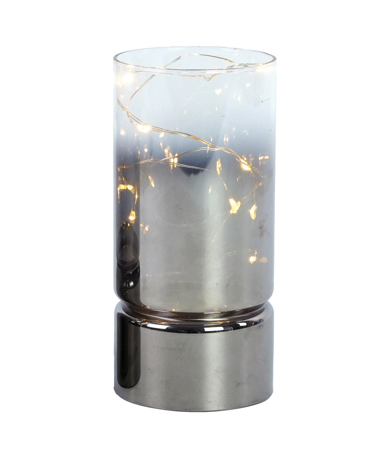 LED-DEKOLEUCHTE 8/20 cm   - Klar/Silberfarben, Trend, Glas/Metall (8/20cm)