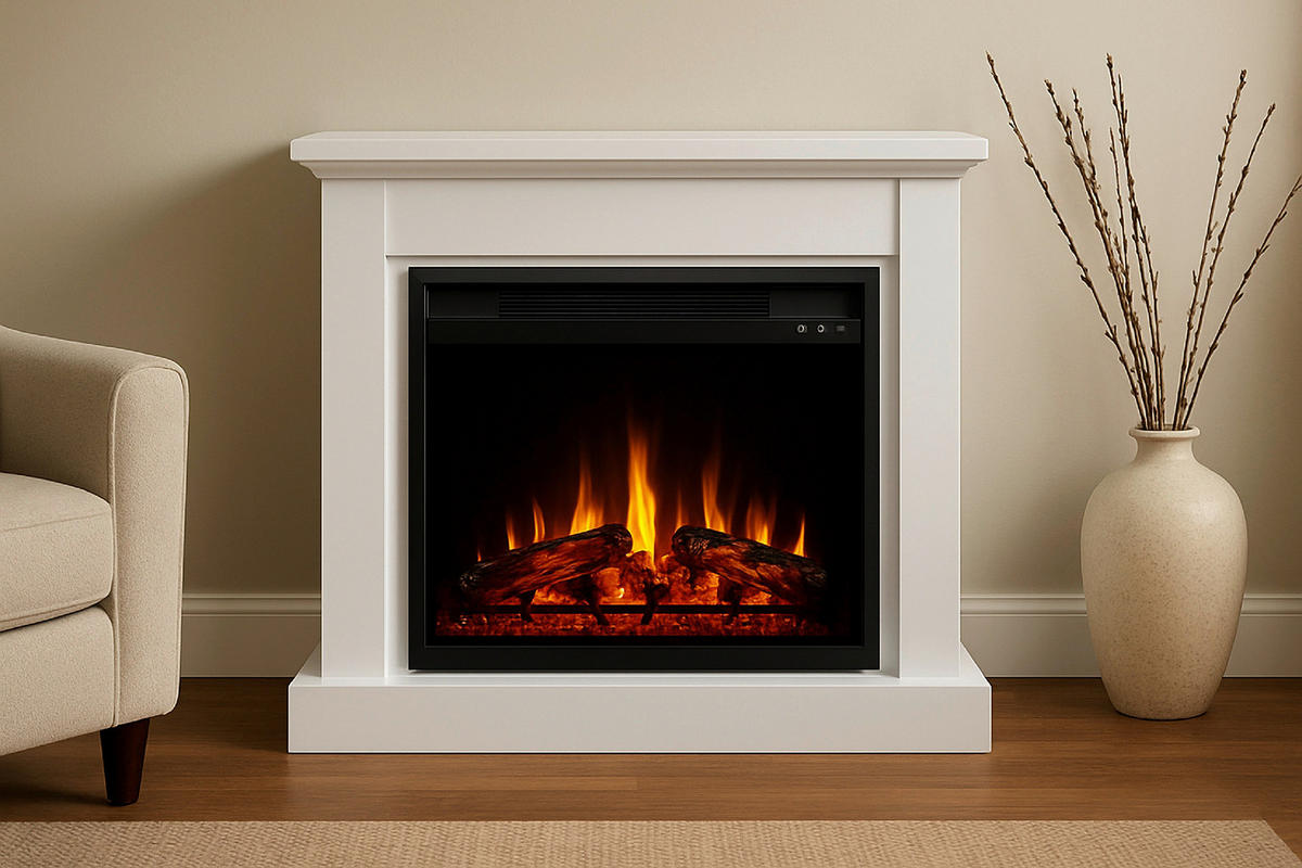 ELEKTROMOS KANDALLÓ - fehér, Basics, fém (74/66/20cm)