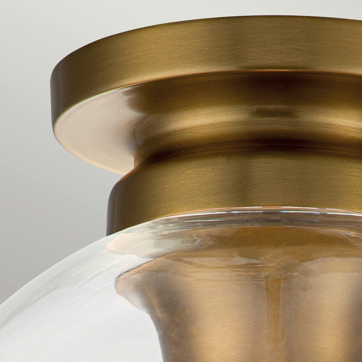 DECKENLEUCHTE  21.6/23.5 cm    - Messingfarben, Konventionell, Glas/Metall (21.6/23.5cm) - Elstead Lighting